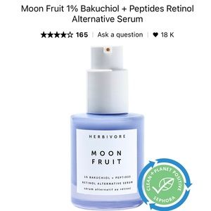 NIB Herbivore Moon Fruit 1% Bakuchiol + Peptides Retinol Alternative Serum